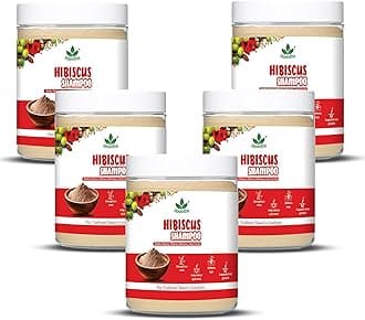 Havintha Natural Amla Reetha Shikakai Methidana And Hibiscus Powder Shampoo for Hair - 227 grams (Pack of 5)