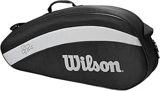 Wilson Fed Team Racket Bag - Black, Holds up to 3 Rackets