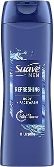 Suave Men Body Wash Refresh Fragrance Bodywash and Shower Gel 15 oz