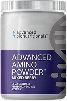 Advanced Amino Powder, Amino Acid Supplement, Build Muscle, Post Workout Recovery, Energy,Non-GMO, Gluten Free, Dairy Free, Vegan (30 Servings)