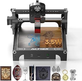 ACMER S1 Laser Engraver for Beginner Mini Laser Engraving Machine for Wood, Leather, Plastic, Laser Class4 (S1 3500mW)
