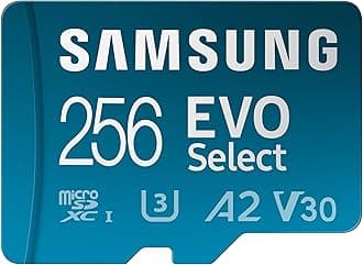 EVO Select microSDMemory Card + Adapter, 256GB microSDXC, Up-to 160 MB/s, 4K UHD, UHS-I, C10, U3, V30, A2, for Mobile Phone, Smartphones, Nintendo-Switch, and Tablets (MB-ME256SA/AM)