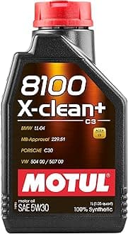8100 X-clean+ 5W-30 Full Synthetic Motor Oil | Engineered to Help Protect Emissions Systems, Clean Engine Performance | Long Drain Capable, Improved Engine Responsiveness | 1L