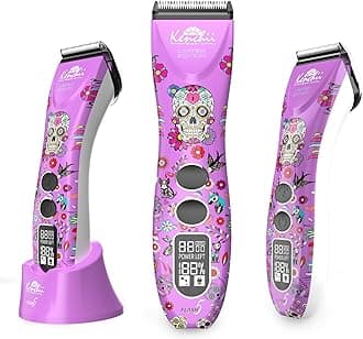 KenchiiFlash 5 Purple Limited Edition - 5-in-1 Digital Cordless Clipper - Precision Pet Grooming: Trim, Shape, and Style Effortlessly USB-C Charging (Purple)