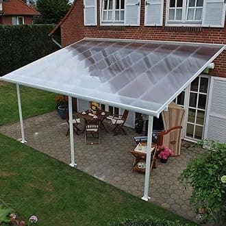 Polycarbonate Roofing Sheet,Clear Acrylic Plastic Sheet,Daylighting Panel,Roofing Cladding,UV Protection Rainproof Roof Cover,for Greenhouses,Sheds,Carports,Huts,Kennels (0.8x3m)