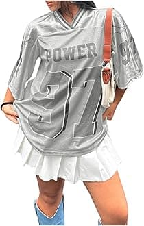 Floerns Women's Camo Print Team Sports T Shirts V Neck Basketball Jersey Tee Shirts