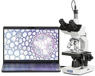 40X-2500X LED Digital Trinocular Lab Compound Microscope with USB Camera and Mechanical Stage - M83EZ-C03S