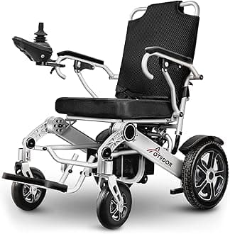 Aotedor 30 Miles Long Travel Range, Electric Wheelchair for Adults Power Wheelchairs Lightweight Foldable All Terrain Motorized Wheelchair for Seniors Compact Portable Airline Approved