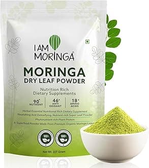Moringa Powder 227 gm, 100% Natural Drumstick Leaf Powder Good for Skin, Hair with No Chemicals and Preservatives
