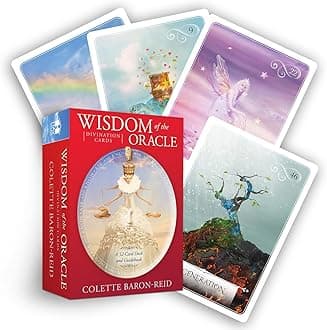 Red Wisdom of the Oracle Divination Cards - 13.5 cm x 10 cm (52 Card Deck) - Interactive School-Friendly Tool - Boost Mindfulness & Inspiration Book - ... Spiritual Growth and Living Your Purpose