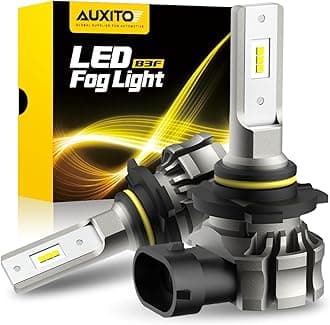 AUXITO 9145 LED Fog Light Bulbs, 6000LM 6500K Cool White Light, 300% Brightness H10 9140 9045 9040 Led Fog Lights, CSP LED Chips, DRL Replacement for Cars, Pack of 2