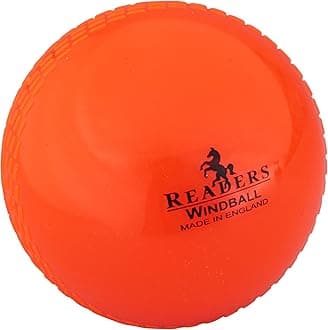 Readers Windball Cricket Ball, Orange - Senior & Junior