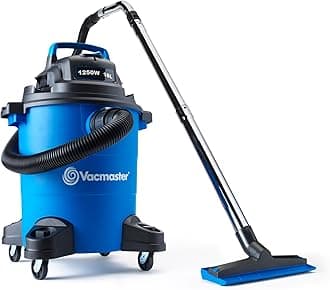 Vacmaster WD 18 Wet & Dry Vacuum Cleaner with Garden Accessory Set, incl. Artificial Grass Revitaliser Tool. Garage and Workshop Vacuum for Patios, Pathways, Driveways, and Decking. 1250W, 18 Litre