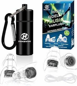 HearprotekHigh Fidelity Concert Ear Plugs, Noise Reduction Music Earplugs, Hearing Protection for Musicians, Festival, DJ’s, Nightclub, Concerts, Drummers, Motorcyclists