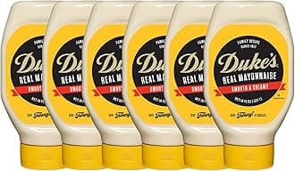 Duke’s Real Mayonnaise Squeeze Bottle – Original Smooth & Creamy Taste, 18 Ounce (Pack of 6)