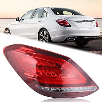 LH LED Tail Light Fit for 2019 2020 2021 Mercedes Benz C300 C43 AMG C63 AMG S W205 Brake Rear Lamp With Bulbs Assembly Left Driver Side 2059064903 MB2800160