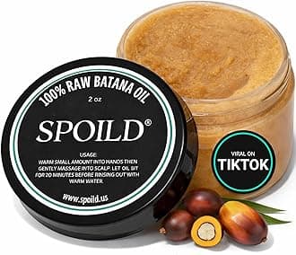 Raw Batana Oil for Hair Growth - Sourced from Honduras - Dr. Sebi Approved - 100% Organic and Unrefined - For Thicker, Stronger Hair - 2oz.