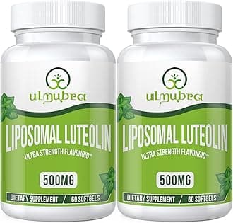 Ulmubra Liposomal Luteolin 500MG, Maximum Absorption, Potent Flavonoid, 120 Softgels, Luteolin Supplement, Non-GMO, Gluten Free