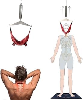 Cervical Traction Apparatus, Spinal Decompression, Neck Stretcher for Cervical Radiculopathy, Neck Pinched Nerve, Hunchback, Kyphosis, Cervical Spondylosis, Herniated Disk, Bulging Disk