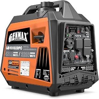 GENMAX Generator，EPA Compliant, Eco-Mode Feature, Ultra Lightweight for Backup Home Use & Camping