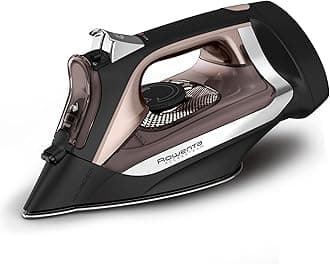 Rowenta DW2459 Access Steam Iron with Retractable Cord and Stainless Steel Soleplate, Black