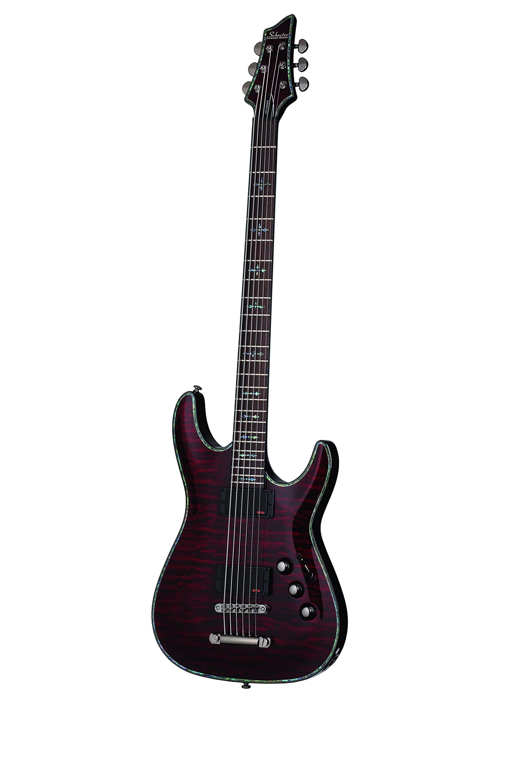 Schecter HELLRAISER C-VI Baritone 6-String Electric Guitar, Black Cherry