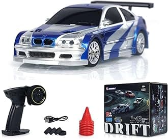 1:43 Remote Control Mini Drift Car Race Car Radio Lights Traffic Safety Cone Without a Gyro Blue for Adult