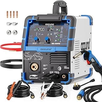MIG Welder 110V/220V, 200A 8 in 1 Welder Machine Flux Core MIG/Gas MIG/MAG/Aluminum MIG/Spot MIG/Lift TIG/Stick Welding/Spool Gun Compatible, Multiprocess Welding Machine