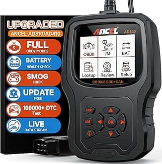 AD530 OBD2 Scanner-Upgraded AD310, Car Code Reader for Check Engine Light, Full OBDII Scan Tool for Read & Clear Fault Codes, Battery Test & Live Data, OBD II Diagnostic Scanner for 1996+ Cars