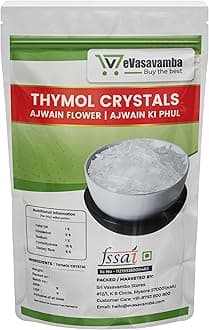 Premium Thymol & Menthol Crystals | 100% Pure & Natural | Ajwain Flower (Thymus Vulgaris) & Mint (Pudina Ka Phool) | Vamu Puvvu | Joni Guti Yamani Ajamo | A++ Grade (Thymol Crystals - 50g)