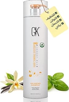 GK HAIR Global Keratin Balancing Shampoo (33.8 Fl Oz/1000ml) For Oily & Color Treated Hair Deep Cleansing, Restores pH Levels Ideal for Over-Processed and Environmentally Stressed Hair