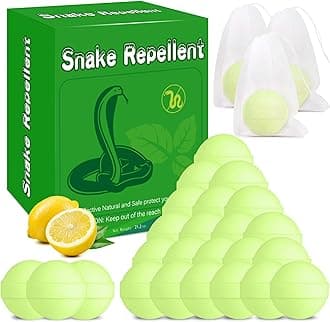 24 Pack Mouse Repellent for Yard, Natural Rodent Repellent Balls for Outdoors and Indoor, Keep Snakes Lizard and Rodent Away from Lawn Yard Garden Camping Fishing Pet Safe