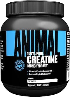 – Pure Creatine Monohydrate – Pure, micronised Creatine Monohydrate Powder – 5 g Creatine per Serving – Easily Absorbed & unflavoured – 500 g