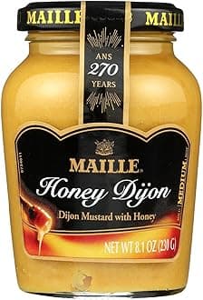 Mustard Honey Dijon for Vinaigrettes, Glazed Vegetables, and Chicken Recipes Gourmet Dijon mustard imported from France, made with real Honey 8.11 oz