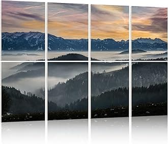 YPY Acoustic Panels Soundproof Wall Panels: Decorative Sound Absorbing Wall Art Soundproofing Panels Recording Studio Acoustical Treatments 8 Pack 48x32 Inches