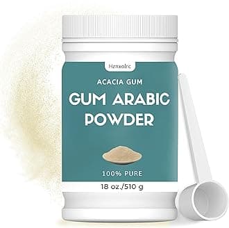 18 oz Gum Arabic Powder, 100% Pure, Premium Gum Arabic Powder, DIY Watercolor Paints, Gum Arabic Suitable for Making Ice Cream, Cake, Yogurt, Craft Cocktails and More