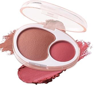 UCANBE Cream Dual Blush for Cheeks: Lightweight Highly Pigmented Blush - Smooth Natural Blush Palette - Long-lasting All-Day Face Makeup Blush（05#Crepe）