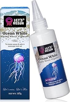 LET'S RESIN White Epoxy Resin Pigment 167g/5.89oz, High Concentrated UV Resistant Opaque Pigment for Resin Art Projects