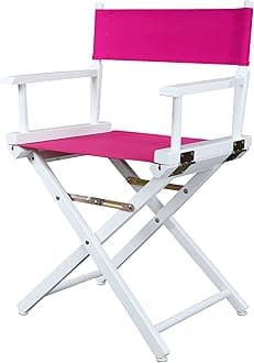 Casual Home 200-01/021-30 Director Chair 18" - Classic Height WhiteFrame/Magenta Canvas