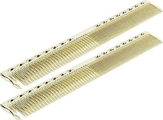 Hair Cutting Comb, Professional Stainless Steel Metal Barber Comb with Fine and Coarse Teeth for Styling Haircuts Salon