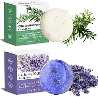 DBEAUTYM 2 Pack Rosemary Lavender Hair Shampoo Bar,Deep Cleansing for Scalp Hair Loss Shampoo Soap,Organic Shampoo Oil Control for Hair Growth,Refreshing and Hydrating Bar,Gifts for Women Men