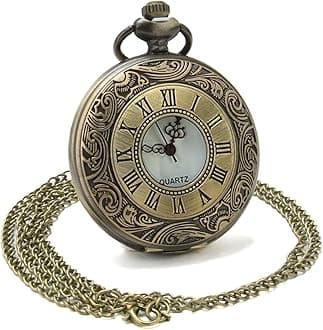 NHCDFA Pocket Watch Vintage, Pocket Watch, Pocket Watches for Man with Chain Unique Vintage Watch Retro Gift for Christmas, Graduation, Birthday and Retro Style Enthusiast