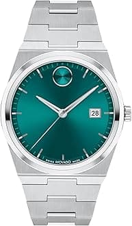 Bold Quest Men's Sport Watch - Swiss Quartz Movement, Stainless Steel Link Bracelet - 5 ATM Water Resistance - Luxury Fashion Timepiece for Him - 40mm