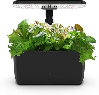 - AeroGarden Harvest Lite in Black, Soil-Free Indoor Hydroponic Garden with LED Grow Light for Year-Round Gardening of up to 6 Herbs and Vegetables