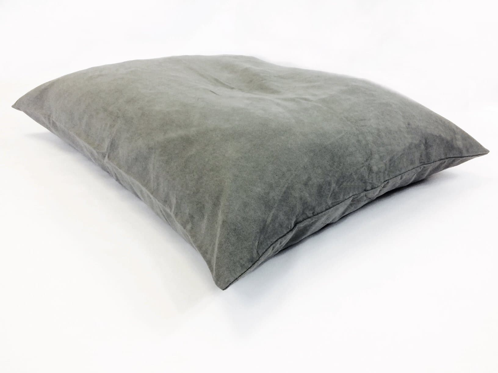 36"x29" Medium Size MicroCushion High Density Memory Foam Soft Poly Fiber Waterproof Pet Pillow Bed with Removable Zippered Luxurious Soft Grey Suede Cover Case for Small to Medium Dogs