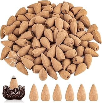 Sukh Backflow Incense Cones for Waterfall - 108 PCS Waterfall Scented Cone Bulk Aromatic Smoke Fountain for Aromcatherapy Yoga Relaxation Home Decor(Sandalwood Scents)