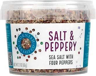 Cornish Sea Salt & Peppery Seasoning | Cooking & Hydration | Hand-Harvested in Celtic Waters | 2.1 oz Resealable Tub (Pack of 1)