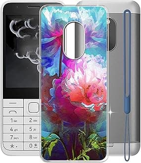 for Nokia 230 2024 Case, WXPPJ Full Body Protection Shockproof Cover Case, Transparent Soft Silicone TPU Back Cover Bumper Phone Case for Nokia 230 2024 (2.80") - XV45