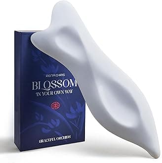 Rena Chris 3D Ceramic Gua Sha Facial Tools - Acupressure & Guasha for Face Massage, Jawline Sculpting, Puffiness Reduction, Skin Care Tool (White)