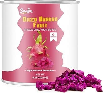 Freeze Dried Dragon Fruit, Freeze Dried Fruit, 150G/5.3OZ No Sugar Added, 100% Natural, Dri-ed Dragon Fruit for Yogurt, Cereal, Smoothies